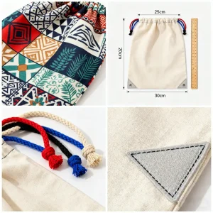 bulk printed drawstring bag