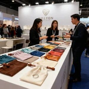 logo-printed jewelry bags