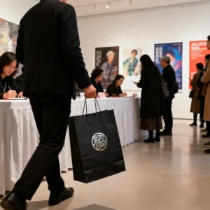 luxury black shopping bags