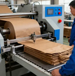 reusable brown paper bags with handles